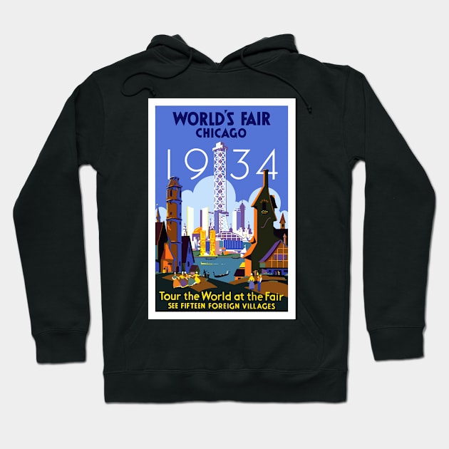 Chicago World's Fair 1934 Hoodie by RockettGraph1cs